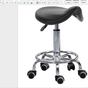 HOMCOM Rolling Saddle Stool for Salon, Spa, and Clinic Work.
